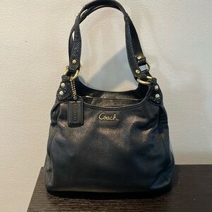 COACH (ASHLEY) Black Leather HoBo PURSE